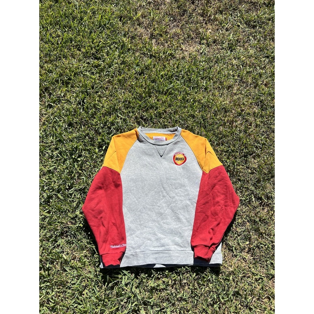 Mitchell & Ness Houston Rockets Trading Block Crew Sweatshirt Men's Med